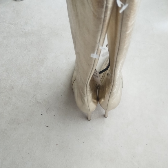 Elegant Express Gold Knee-High Boots 6.5 New - Picture 6 of 6